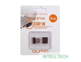 USB 2.0 QUMO 8GB NANO [QM8GUD-NANO-B] Black