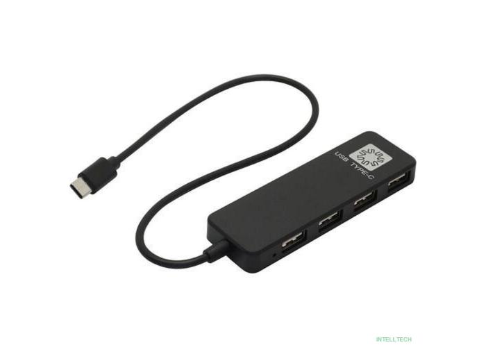 5bites HB24C-210BK Концентратор 4*USB2.0 / TYPE-C PLUG / BLACK