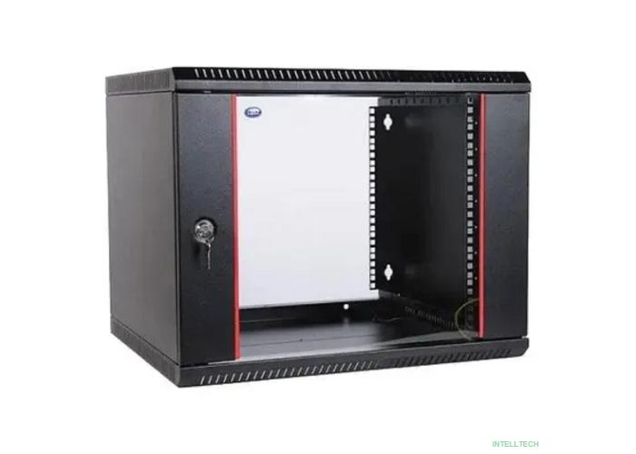 ЦМО Шкаф телекоммуникационный настенный разборный 9U (600х650) дверь стекло,цвет черный (ШРН-Э-9.650-9005)