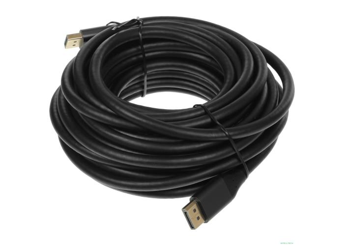 Кабель аудио-видео Cactus CS-DP-DP-1.4-10 DisplayPort (m)/DisplayPort (m) 10м. позолоч.конт. черный
