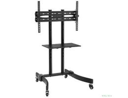Стойка для телевизора Cactus CS-ST1030BK, 37-70", напольный, мобильный,  черный
