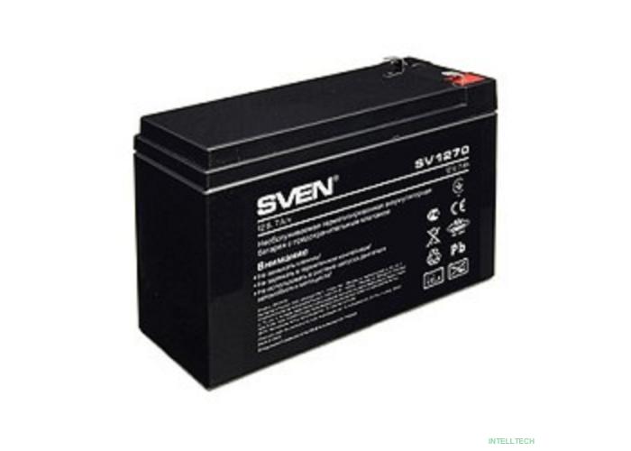 Sven SV1270 (12V 7Ah) батарея аккумуляторная {каждая батарейка в отдельном прозрачном пакете}
