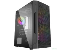 Powercase CMIMZB-L3 Корпус Mistral Micro Z3B Mesh LED, Tempered Glass, 2x 140mm + 1х 120mm 5-color fan, чёрный, mATX  (CMIMZB-L3)