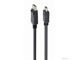 Cablexpert Кабель DisplayPort->HDMI, 5м, 20M/19M, черный, экран, пакет (CC-DP-HDMI-5M)