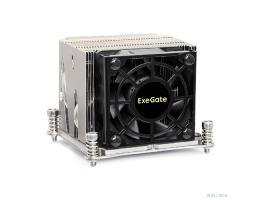 Exegate EX293443RUS Кулер ExeGate ESNK-P0048AP4.PWM.2U.2011.Cu (Al+Cu, 2U, 4 тепл. трубки, LGA2011/2066, TDP 135W, Fan 80mm, PWM, 2100-6800RPM, 2 ball bearing, 4pin, 52db, 345г, на винтах, с термопаст