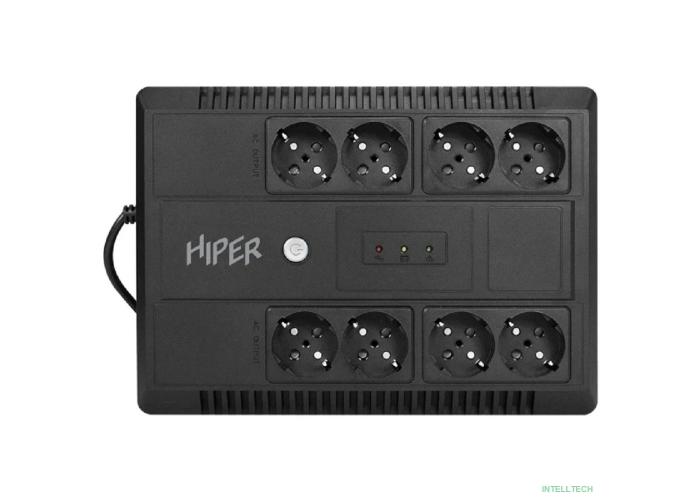 ИБП HIPER INLine LM-650: Линейно-интерактивный 650VA/390W Розетки: 8 CEE АКБ: Свинцово-кислотная, 12В / 7 Ач