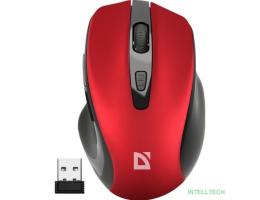 Defender Prime MB-053 { Беспроводная оптическая мышь,красный,6D,800-1600dpi,бесшумн } [52052]