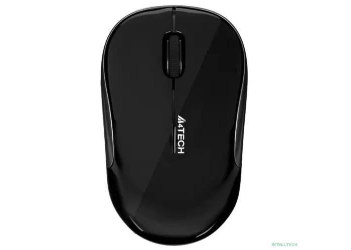 Мышь беспроводная A4Tech G3-300NS black (оптическая,  silent, USB, 2but, 1200dpi)(G3-300NS