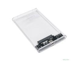 Gembird EE2-U3S-7 Внешний корпус USB 3.0 для 2.5" HDD/SSD порт Type-С, SATA III, пластик, прозрачный