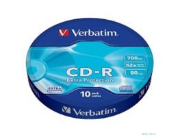 Verbatim  Диски CD-R  10шт. 52x 700Mb, Shrink (43725)