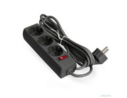 Exegate EX221182RUS Сетевой фильтр Exegate SP-3-5B (3 розетки, 5м, евровилка, черный)