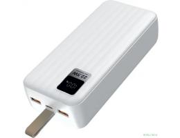 Perfeo Powerbank WATERFALL 30000 mAh/LED дисплей/PD + QC 3.0/Type-C/2 USB/Выход: 5A, max 22.5W/White (PF_D0176)