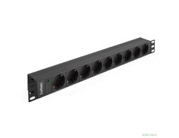 Exegate EX280853RUS Блок розеток ExeGate ServerPro PDU-19H907 Al-9S-C20, 19",1U,алюм, 9Schuko, С20