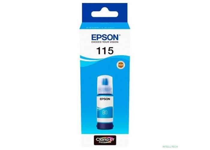 EPSON C13T07D24A  Контейнер 115 с голубыми чернилами для L8160/L8180