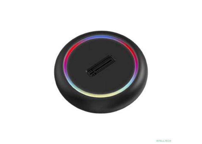 ORIENT UHD-524LED, USB 3.2 Gen2 (USB 3.1) док-станция для SSD M.2 M-key NVMe (JMS581DL, поддержка UASP,TRIM), скорость до 10 GB/s, два кабеля подключения USB Type-A + Type-C, подсветка корпуса (33405)