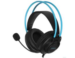 Наушники с микрофоном A4Tech Fstyler FH200U серый/синий 2м накладные USB оголовье (FH200U BLUE)