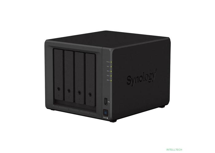 Synology DS923+ Сетевое хранилище C2GhzCPU/4Gb(upto8)/RAID0,1,10,5,6/up to 4hot plug HDDs SATA(3,5' or 2,5')(up to 9 with DX517)/2xUSB3.0/2GigEth/iSCSI/2xIPcam(up to 40)/1xPS/3YW