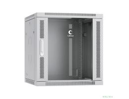Cabeus SH-05F-12U60/45-R Шкаф телекоммуникационный настенный разобранный 19" 12U 600x450x635mm (ШхГхВ) дверь стекло, цвет серый (RAL 7035)