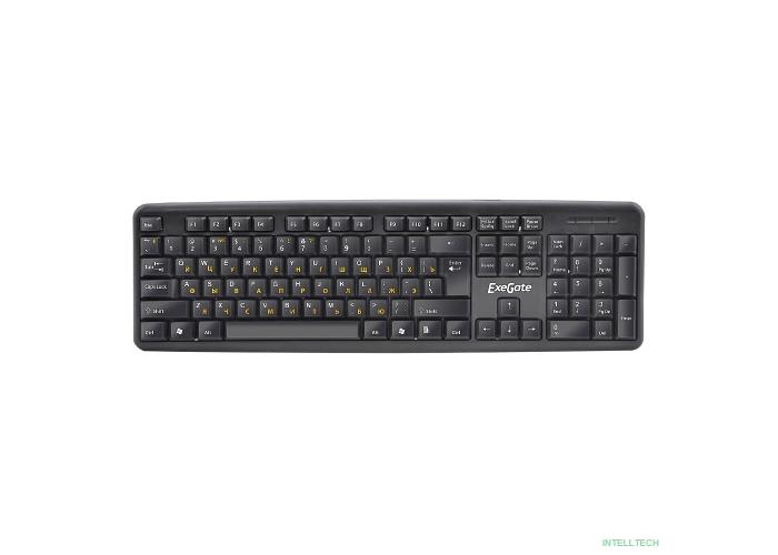 Exegate EX279937RUS Клавиатура Exegate LY-331, <USB, шнур 1,5м, черная, 104кл, Enter большой>, OEM