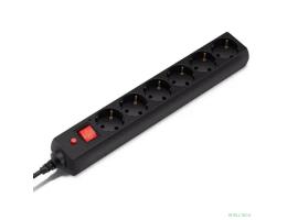 BURO Сетевой фильтр, 6 розеток, 1.8 метра, (600SH-16-1.8-B), черный (коробка) {475269}