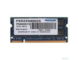 Patriot DDR2 SODIMM 2GB PSD22G8002S PC2-6400, 800MHz