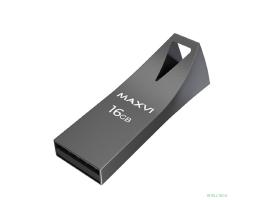 Maxvi USB Drive 16GB MK2 dark grey, монолит, металл, USB 2.0