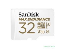 Micro SecureDigital 32GB SanDisk Class 10 UHS-I U3 V30 Max Endurance Video Monitoring (SD адаптер)