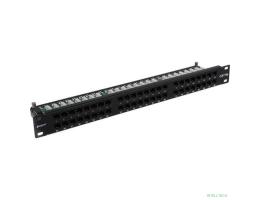 Exegate EX281081RUS Патч-панель UTP 19" 48 port кат.5e ExeGate  разъём KRONE&110 (dual IDC), 1U, RoHS, цвет черный
