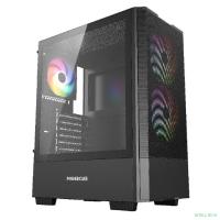 Powercase Mistral AY3B ARGB, Tempered Glass, 2x 140mm +1x 120mm ARGB Fans, чёрный, ATX  (CMAYB-A3)