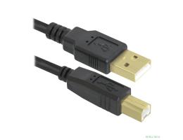 Defender USB04-06 PRO Кабель USB 2.0  для соед. 1.8м AM/BM , зол.конт, 2фер.фил.  [87430]