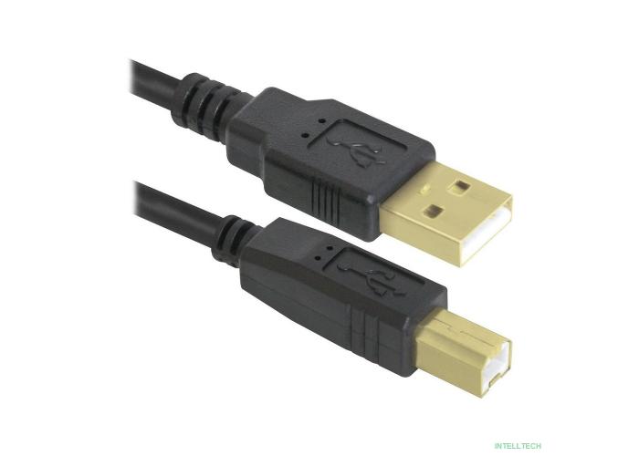 Defender USB04-06 PRO Кабель USB 2.0  для соед. 1.8м AM/BM , зол.конт, 2фер.фил.  [87430]