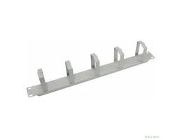 Rexant 04-0305 Органайзер кабельный горизонтальный, 19", 1U, 5 колец глубиной 45 мм, металл, RAL 7035