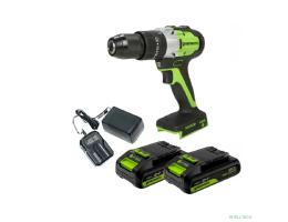 Greenworks GD24DD60 Дрель-шуруповерт ударная аккумуляторная, 24V, бесщеточная, 30/60Нм,2х2Ач,ЗУ,кор [3704107CUC]