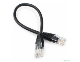 Cablexpert PP12-0.25M/BK Патч-корд UTP кат.5e PP12-0.25M/BK, 0.25м, литой, многожильный (чёрный)