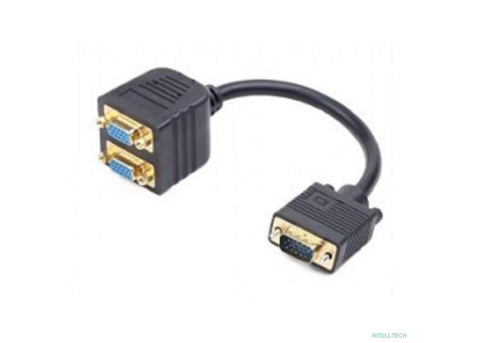 Cablexpert CC-VGAX2-20CM Разветвитель VGA Cablexpert CC-VGAX2-20CM, HD15M/2x15F, 1 компьютер - 2 монитора