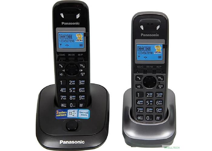 Panasonic KX-TG2512RU2 {Доп трубка в комплекте, АОН, Caller ID, спикерфон, полифония}