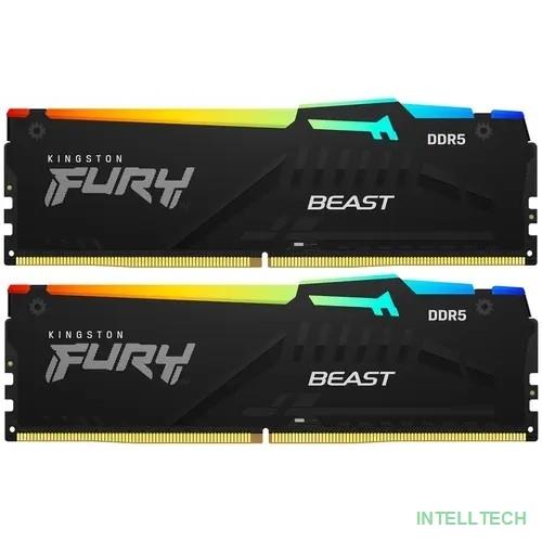 Kingston 32GB 6000MT/s DDR5 CL40 DIMM (Kit of 2) FURY Beast RGB [KF560C40BBAK2-32]