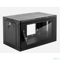 ЦМО Шкаф телекоммуникационный настенный сварной 9U (600 x 500) съёмные стенки, дверь стекло, чёрный, ШРН-9.500-9005