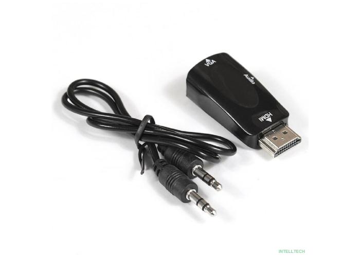 Exegate EX284927RUS Переходник HDMI-VGA ExeGate EX-HDMIM-VGAF-C (19M/15F)