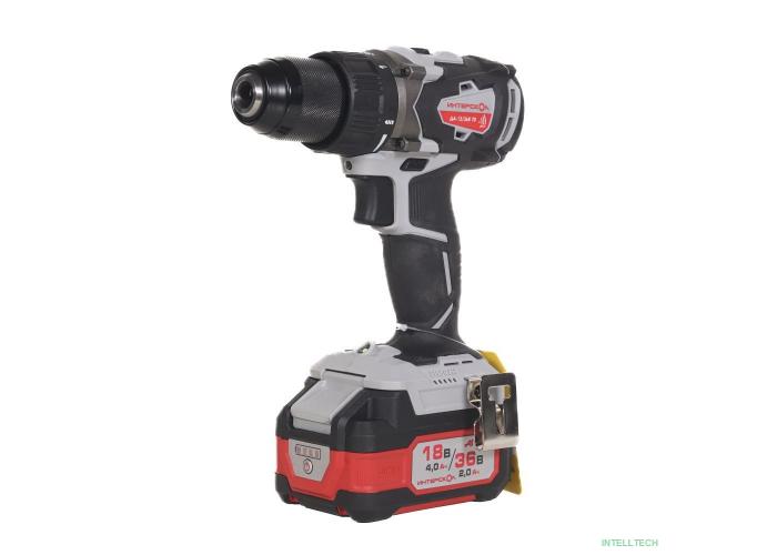 ИНТЕРСКОЛ ДА-13/36В 70 бесщеточная аккум. дрель-шуруп. Li-ion АПИ [814.2.2.70] { кейс, 2 аккум. 2,0Ач, ЗУ }