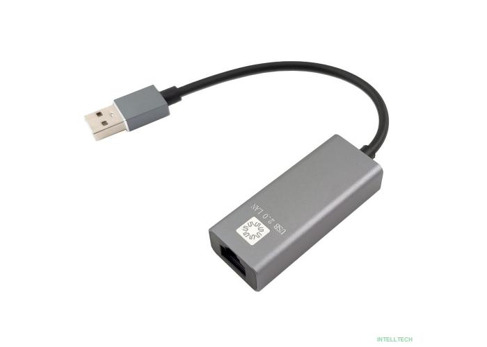 5bites Кабель-адаптер UA2-45-15BK USB2.0 / RJ45 100MB / AL / GREY