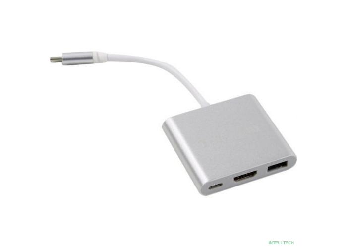 Telecom Кабель-концентратор USB3.1 TypeCm -->HDMI+USB3.0 +PD charging 4K@30Hz <TUC010T>
