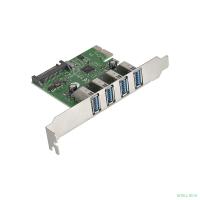 Exegate EX283716RUS Контроллер EXE-314 PCI-E 2.0, 4*USB3.0 ext, разъем доп.питания (OEM)