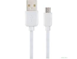 PERFEO Кабель USB A вилка - Micro USB вилка, 2.4A, белый, силикон, длина 1 м., SILICON (U4026)