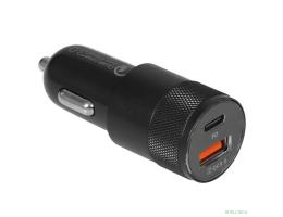 Cablexpert Автомобильное зарядное устройство 38Вт, 3А, QC3.0/PD, 1xUSB, 1xType-C, черный, пакет (MP3A-UC-CAR24)