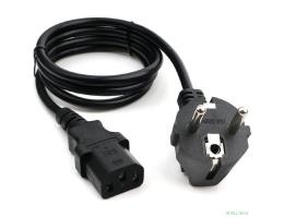 Кабель питания Cablexpert Schuko-C13, 3х0.5мм2, 6А, с заземлением, 1м, черный, пакет (PC-186-1M)