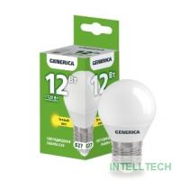 IEK LL-G45-12-230-30-E27-G Лампа LED G45 шар 12Вт 230В 3000К E27 GENERICA
