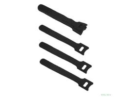 Cabeus CLAMP-125-BK Хомут для кабеля, липучка с мягкой застежкой, 125x14 мм, черный (10 шт.)