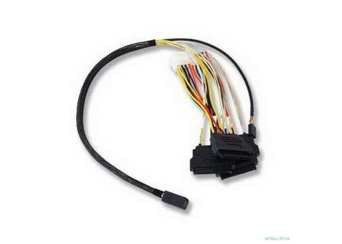 Кабель ACD-SFF8643-SAS8482SB-10M/ CBL-8643-848210, INT, SFF8643-to-4*SFF8482 ( HDmSAS -to- 4*SAS internal cable) 100cm (аналог LSI00412, 2280100-R) (6705049) 