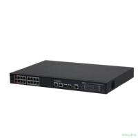 DAHUA DH-S4220-16GT-240 20-портовый гигабитный управляемый коммутатор с PoE, уровень L2, 16xRJ45 1Gb PoE, 2xRJ45 1Gb, 2xSFP 1Gb, суммарно до 240Вт, коммутация 56 Гбит/с, MAC-таблица 8к